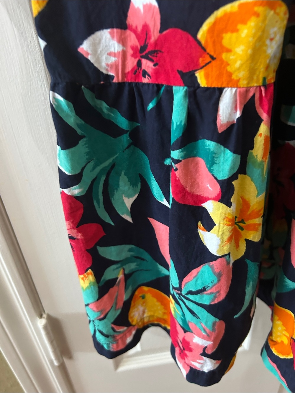 Tropical Fruit Print Tiered Midi Dress ULTIMATE SUMMER Size M - Picture 9 of 15